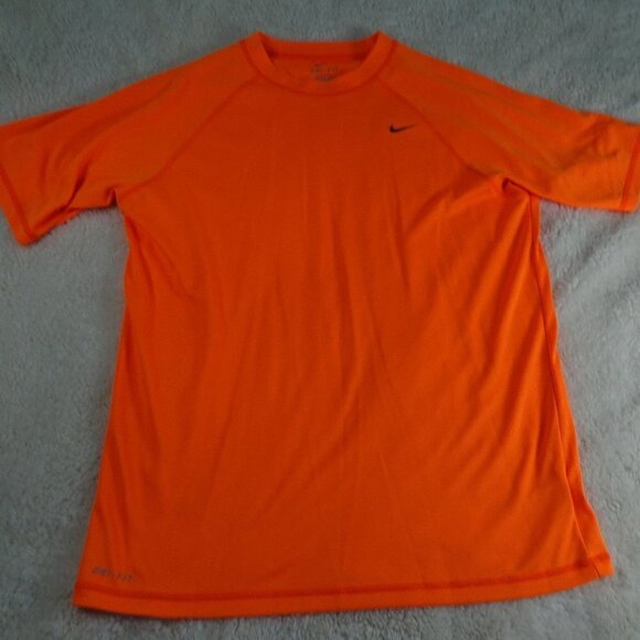 Nike DriFit Orange Athletic Shirt Size Med - Picture 1 of 5